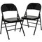 Emma and Oliver 2 Pack Home & Office Portable Party Events Steel Metal Folding Chair
